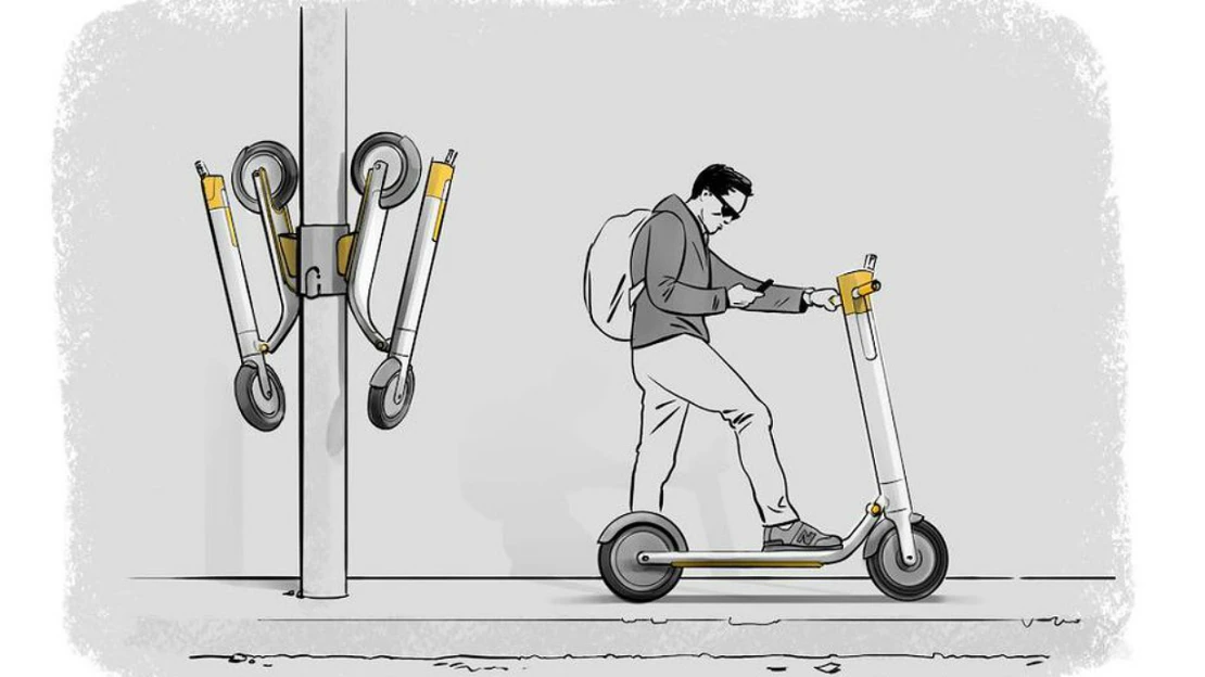 Designéři z&nbsp;Amsterodamu vymysleli elektrokoloběžky, které na ulicích neobtěžují