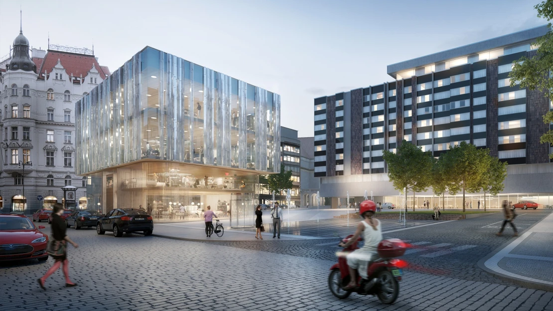 Architekti se vymezili proti zástavbě piazzetty u&nbsp;Intercontinentalu