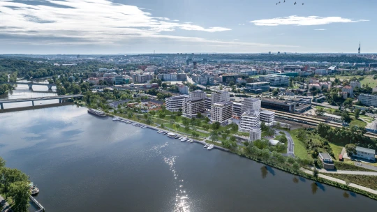 Skanska zahájila stavbu projektu Port7 v pražských Holešovicích. Vyrostou zde kanceláře a obchody