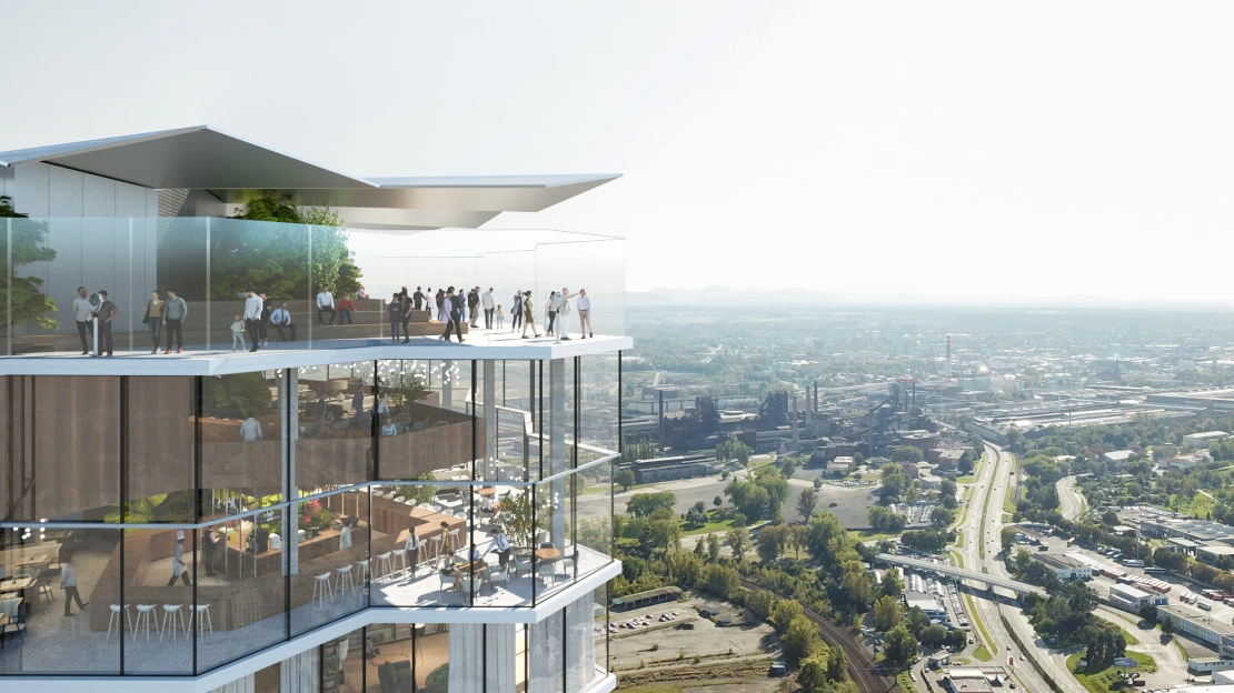 Nejvyšší budova v&nbsp;Česku zná svou finální podobu. Prohlédněte si vizualizaci Ostrava Tower