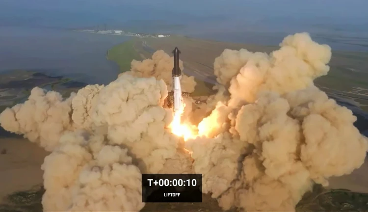 Start lodi Starship, 20. dubna 2023