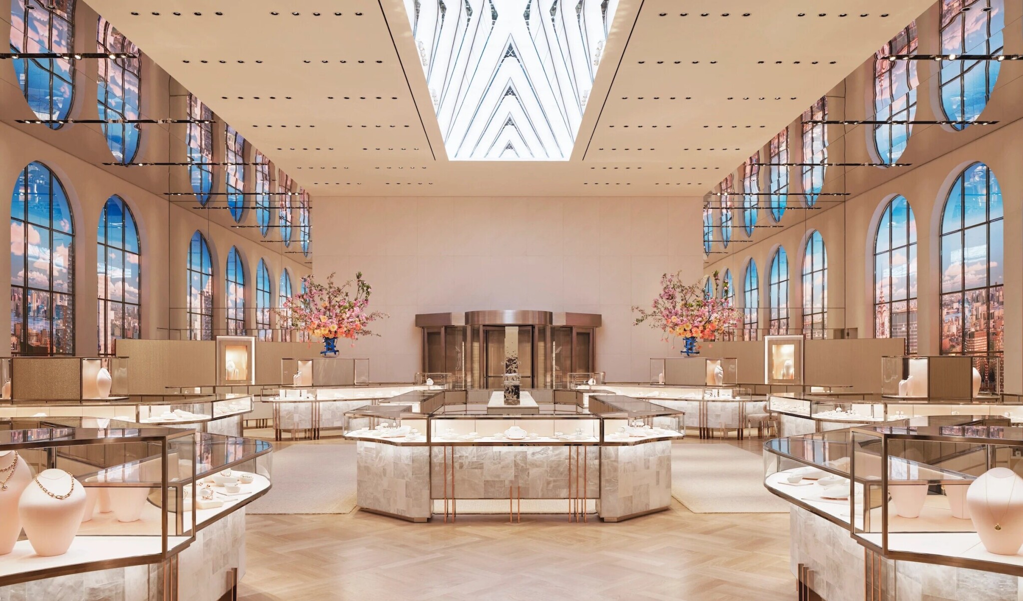 Světelná instalace Lasvitu v butiku Tiffany