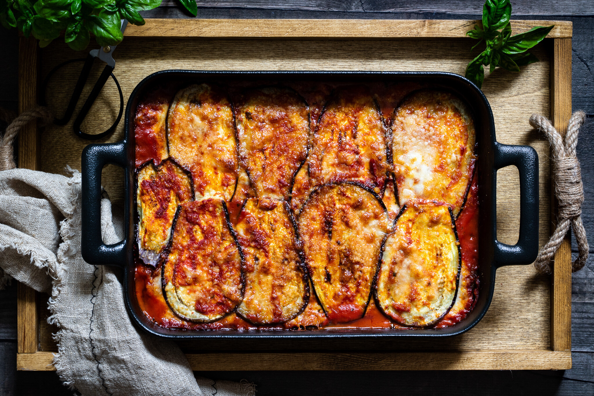 Parmigiana di melanze zapeceny lilek