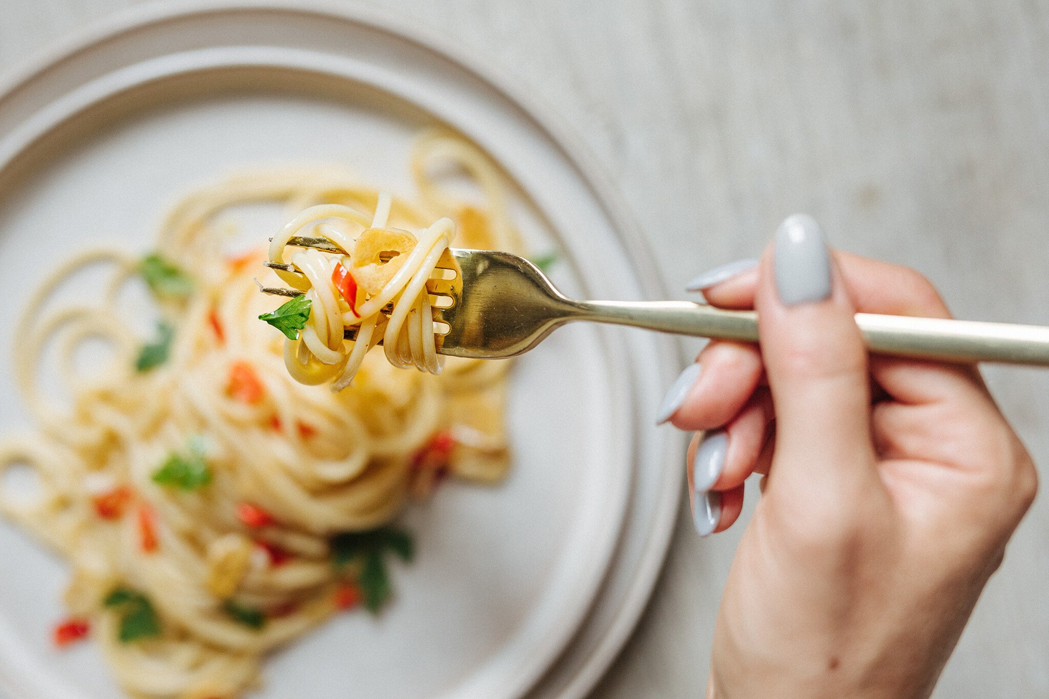 Špagety aglio, olio e peperoncino