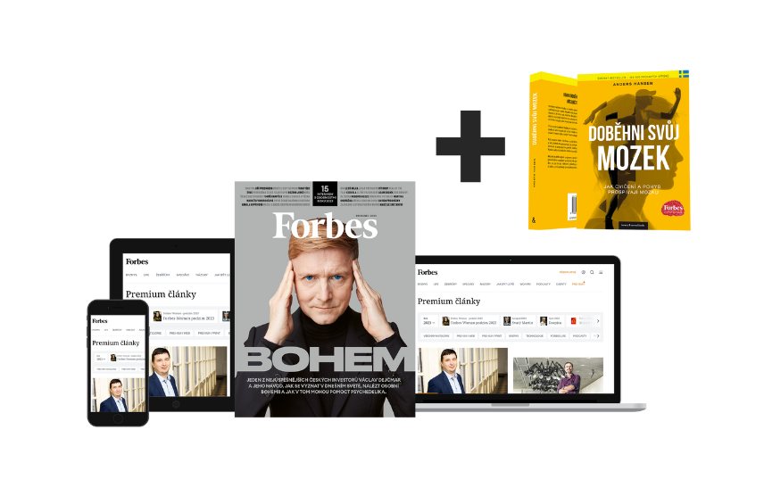 Dárkové předplatné Forbes Premium + Print na 12 měsíců + kniha Doběhni svůj mozek ZDARMA