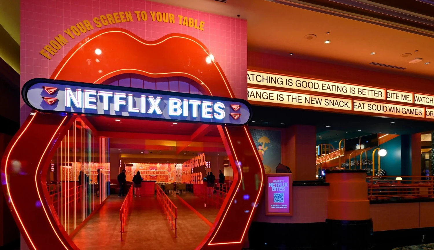 Hostina od Netflixu. Restaurace má menu podle Hry na oliheň nebo Stranger Things