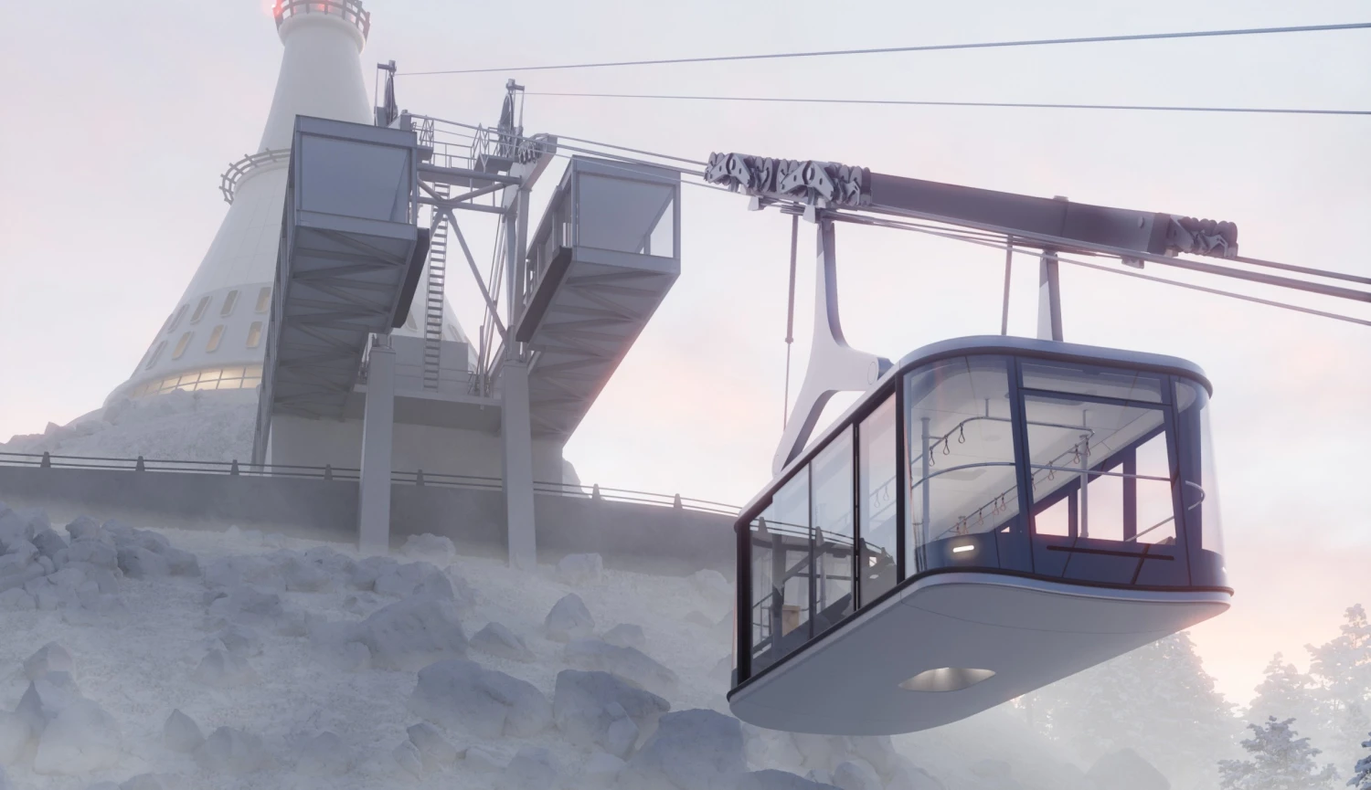 Rozhodnuto. Tahle lanovka vyveze turisty na Ještěd. Designérku inspirovalo české sci-fi