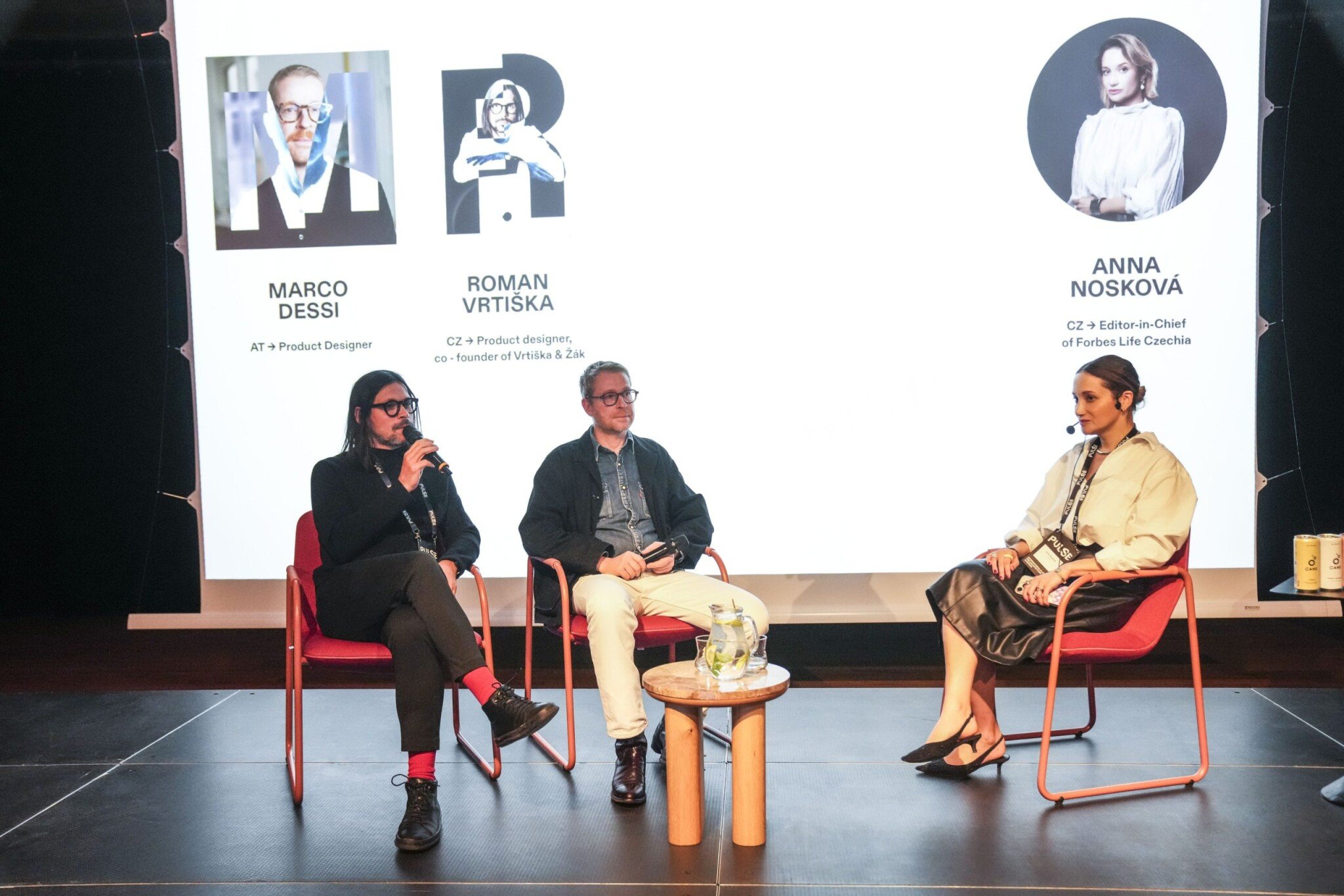 Zleva Roman Vrtiška, Marco Dessi, Anna Nosková