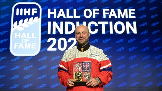 Gól. Pětinásobný mistr světa David Výborný vstoupil do Síně slávy světového hokeje