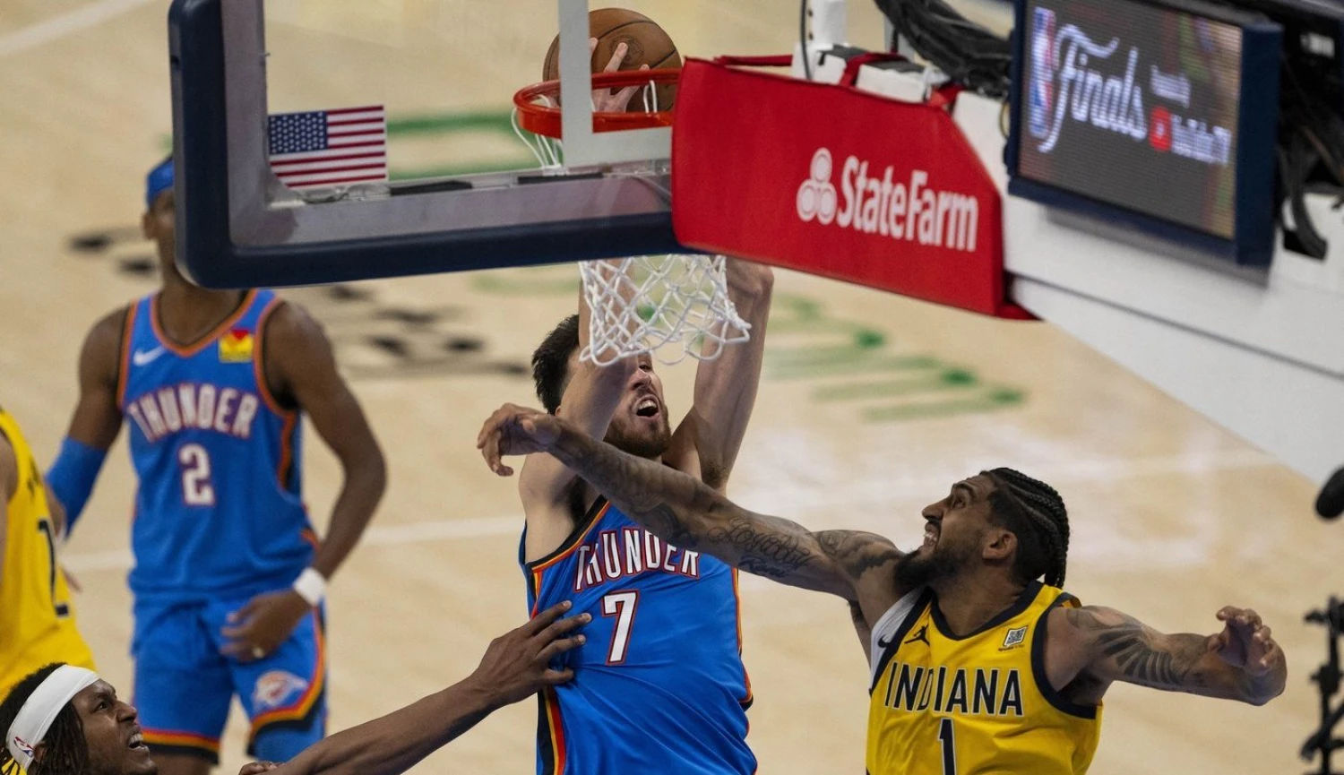 V souboji kdo s koho ovládla letošní NBA Oklahoma. Indianu porazila až v sedmém závěrečném zápase