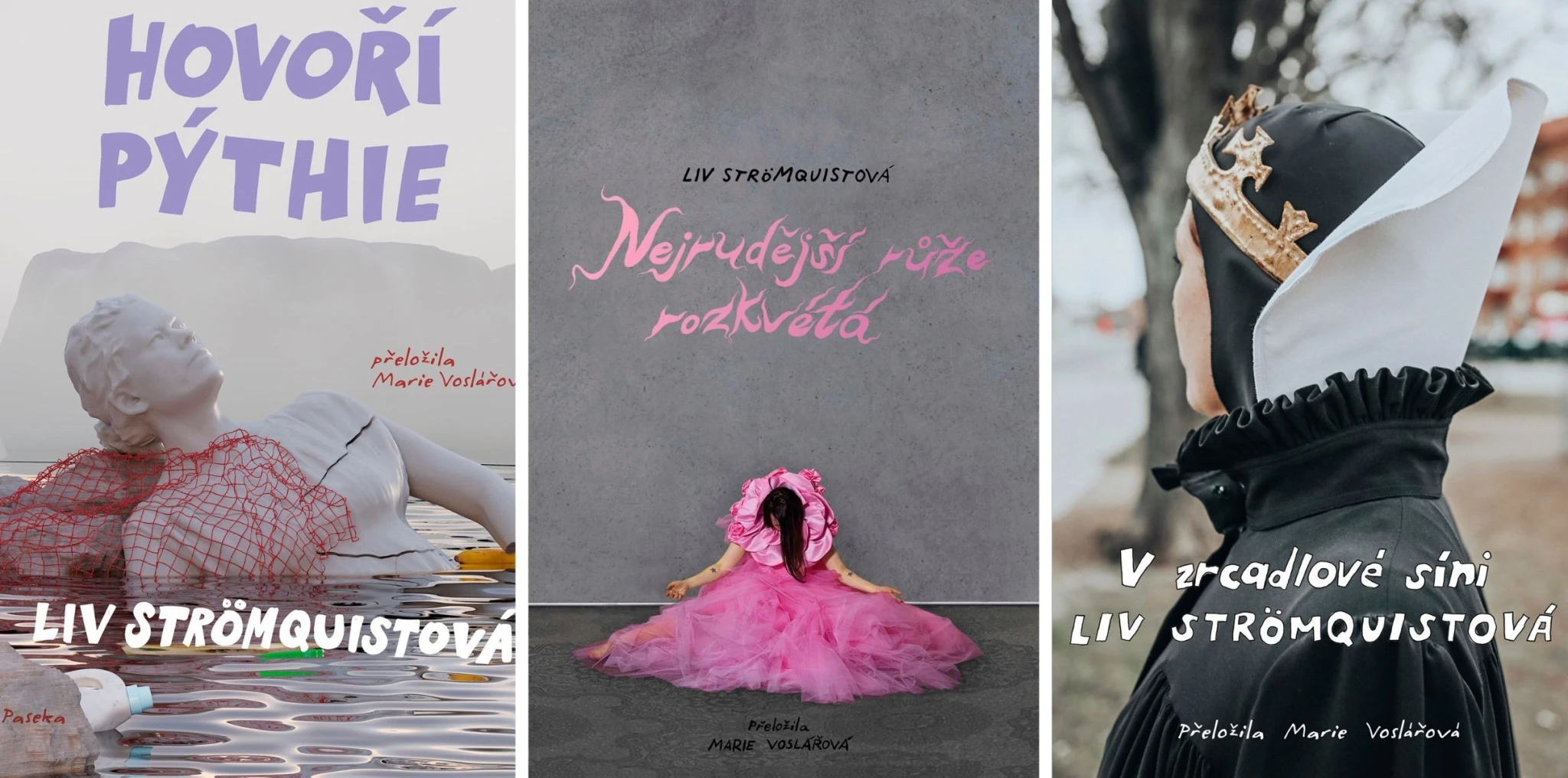 Obálky knih z nakladatelství Paseka