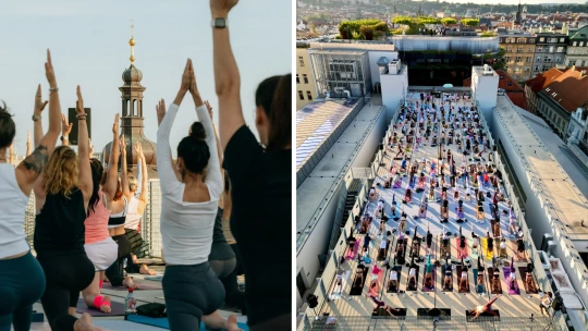 Pražské zahrady, střechy i mosty. Letní jógový průvodce lekcemi pod širým nebem