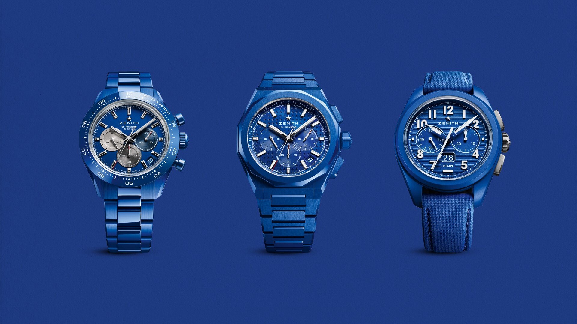 Zenith Blue Ceramic Chronograph Trilogy – 160th Anniversary Edition