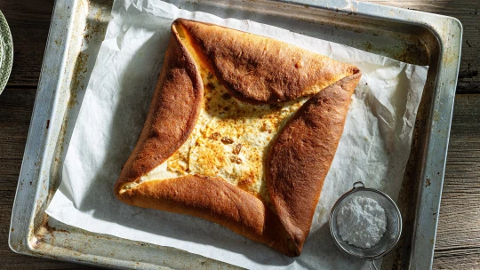 Poklad z Vysočiny. Horácký koláč s tvarohem & opilými rozinkami