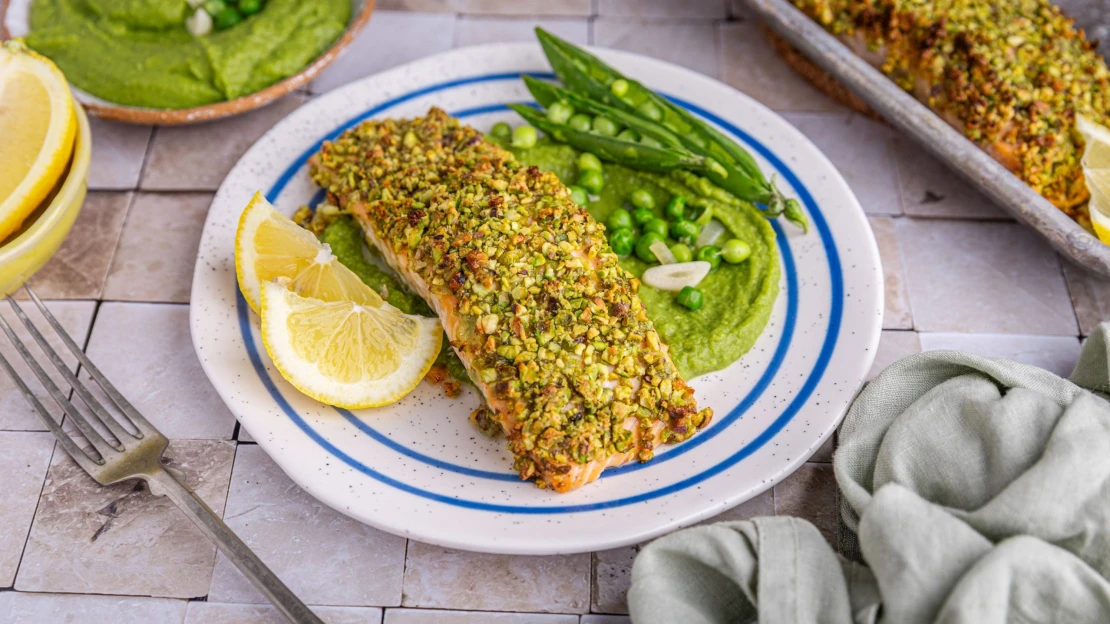 Losos s pistáciovou krustou aneb fine dining do půl hodiny