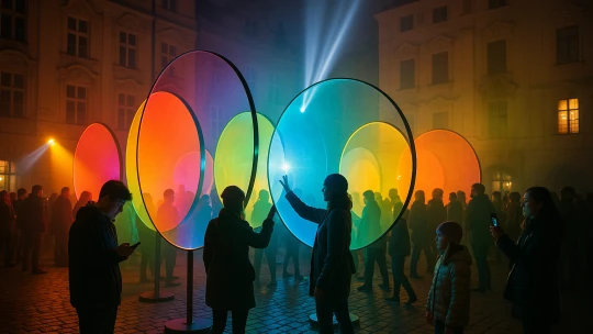 Odrazy světla jako záblesky štěstěny. Allwyn rozzářil Prahu fantazijní instalací