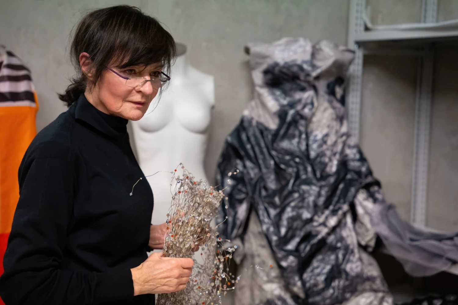 Příprava výstavy Liběny Rochové