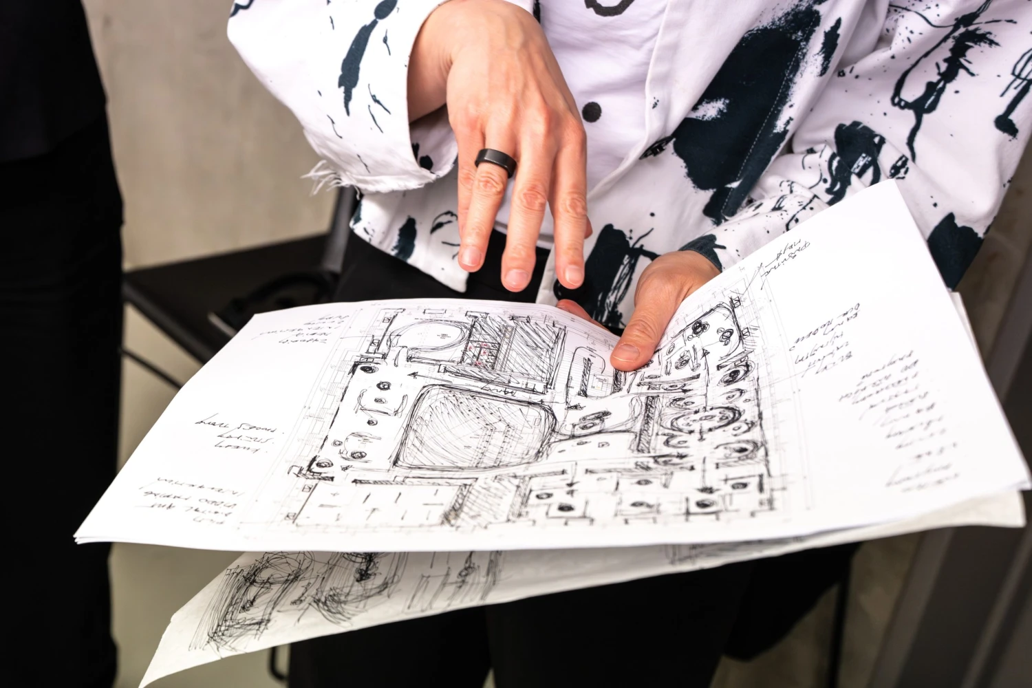 Příprava výstavy Liběny Rochové