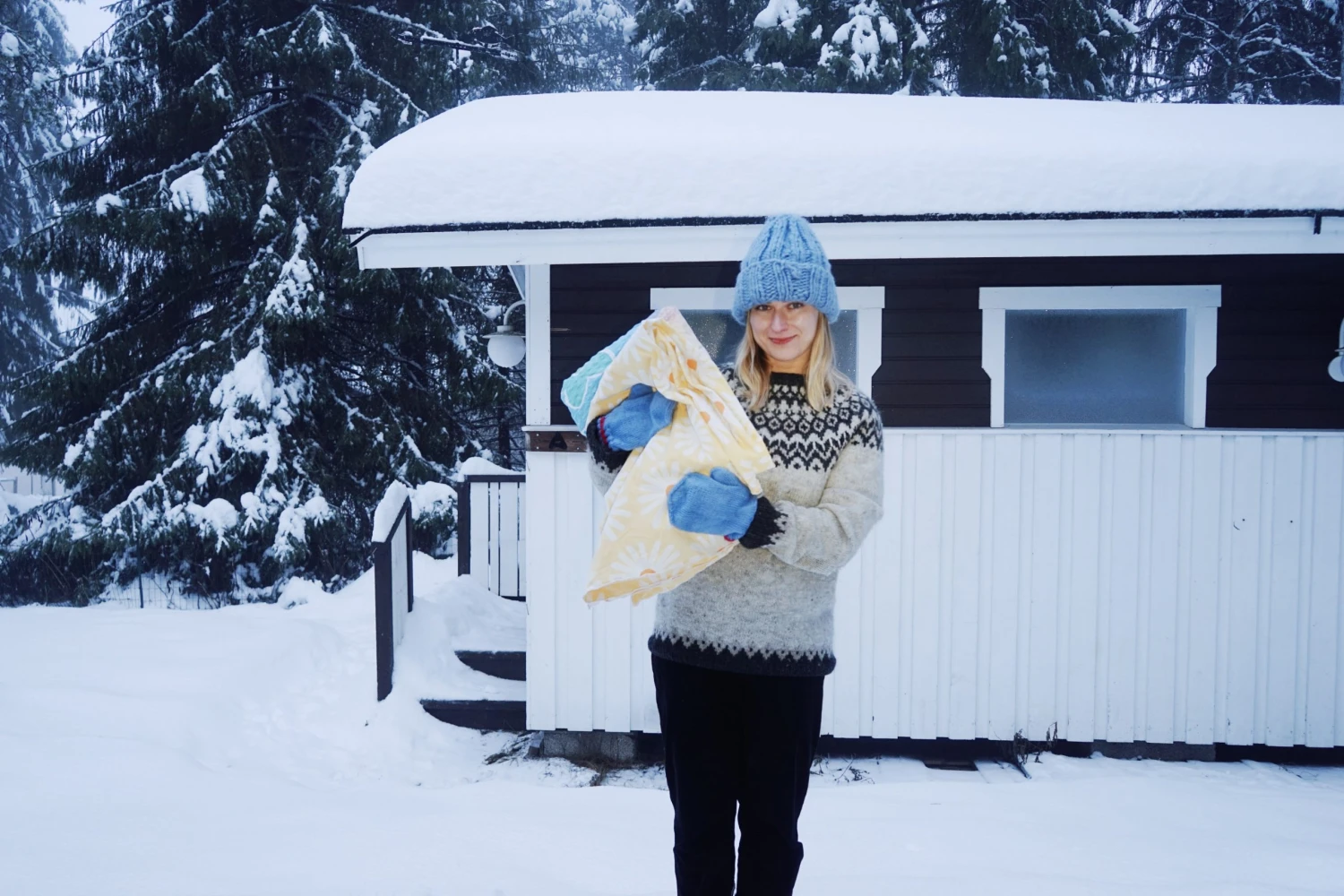 Laponská upcyklace. Češka šije z vintage látek nalezených ve finských second handech