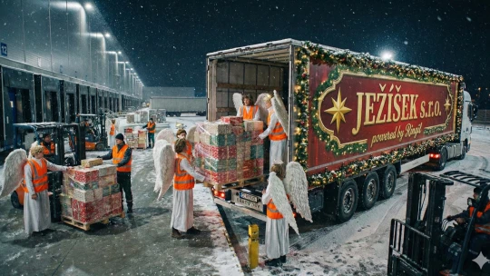 Ježíšek, s. r. o., už jede. Jak by vypadalo realistické doručení dárků na Štědrý den?