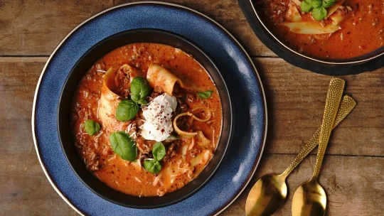 Lasagne jako polévka. Porušují všechna pravidla, ale chutnají skvěle