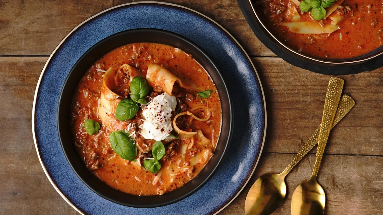 Lasagne jako polévka. Porušují všechna pravidla, ale chutnají skvěle