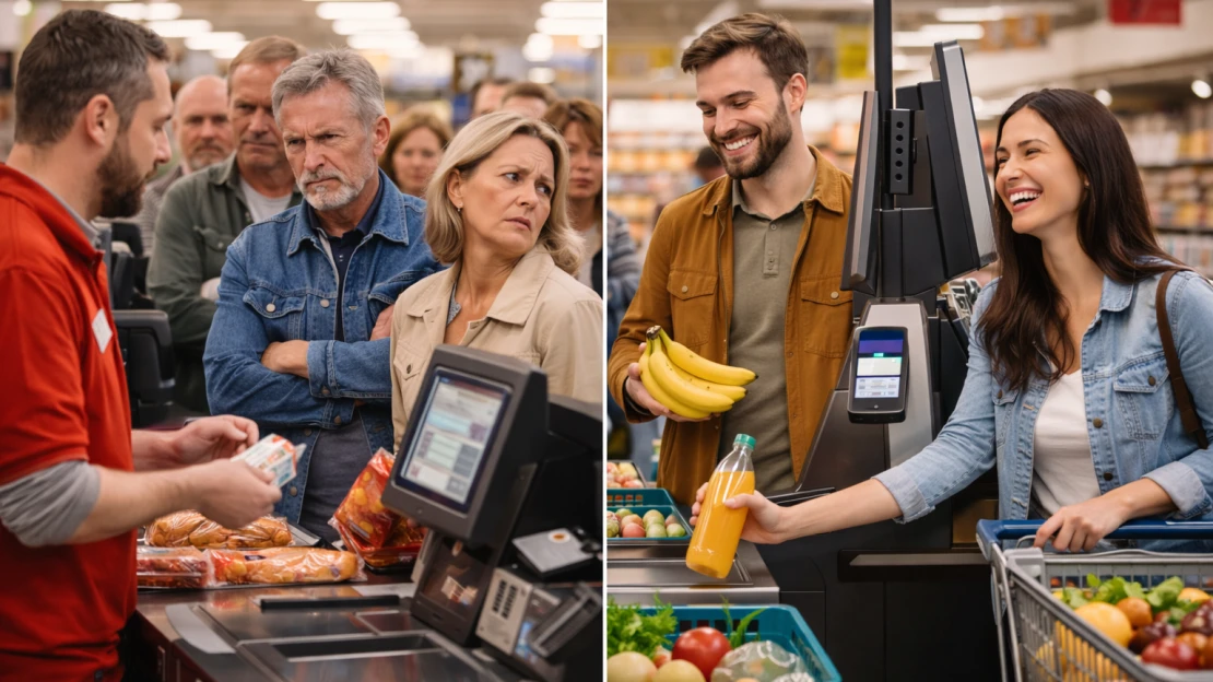 Bojkot samoobslužných pokladen. Opravdu je největší starostí Česka pípání rohlíků?