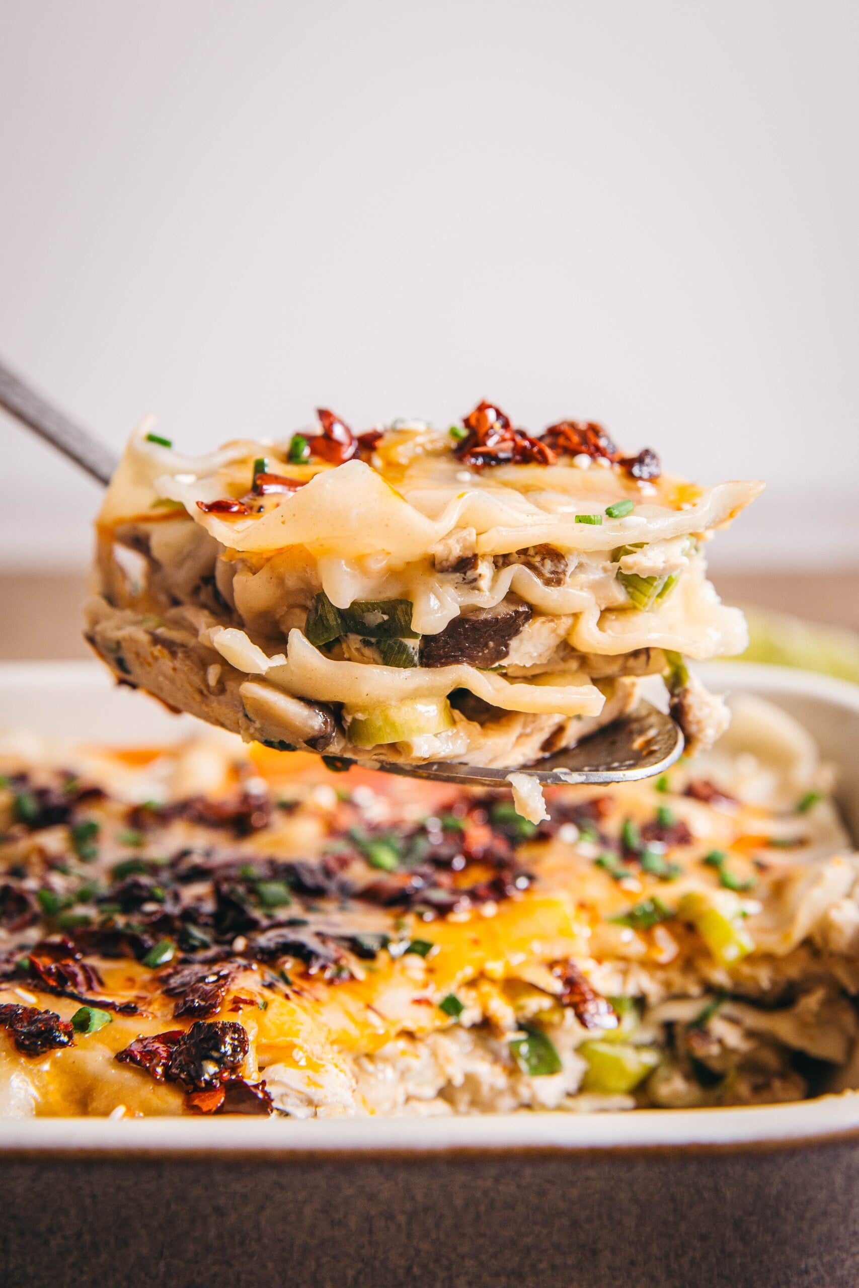 Kuřecí gyoza lasagne. Stejný zážitek, desetkrát méně práce