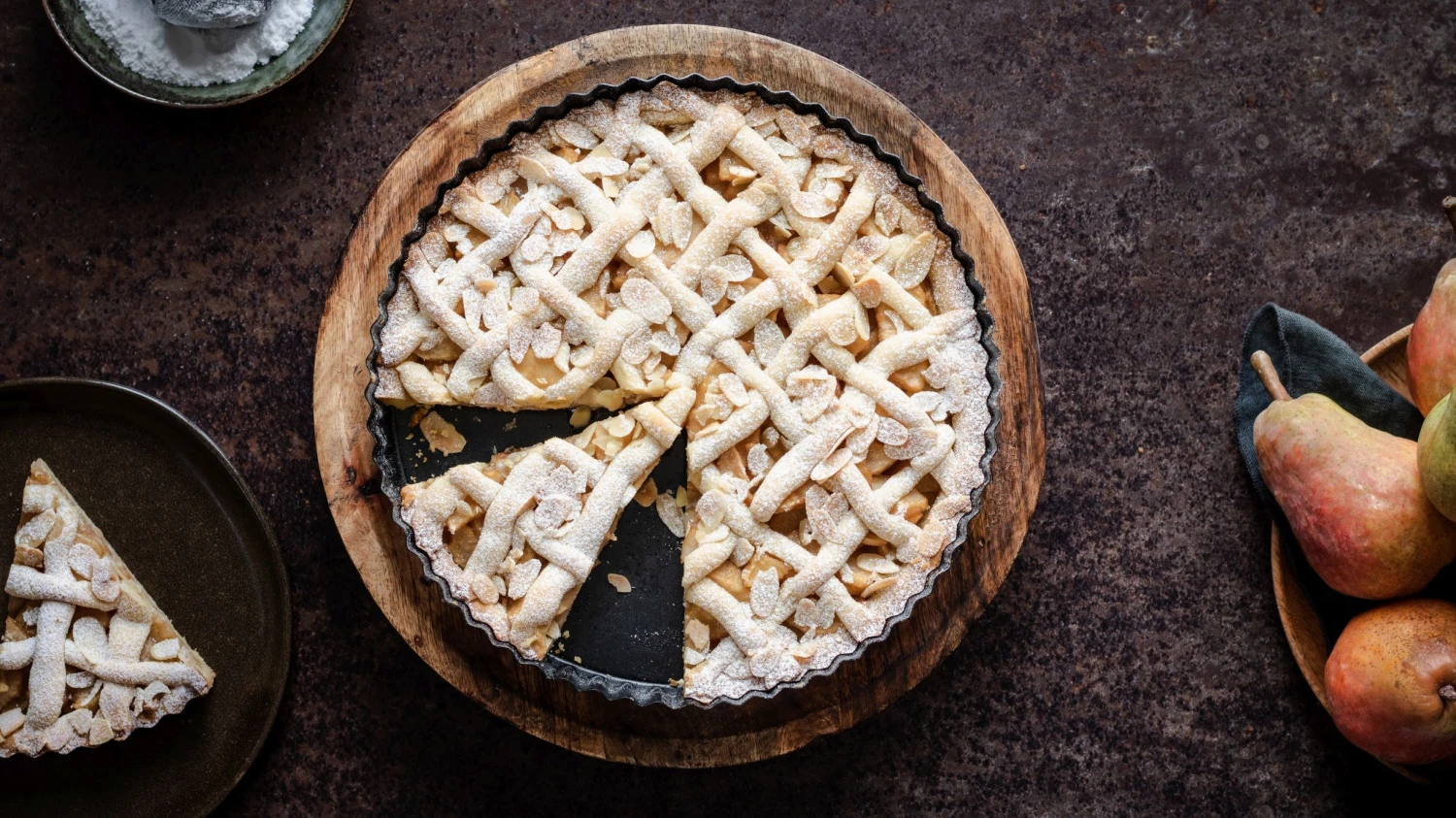 Mřížkový koláč s hruškami. Na ochutnání máte jen jednu šanci