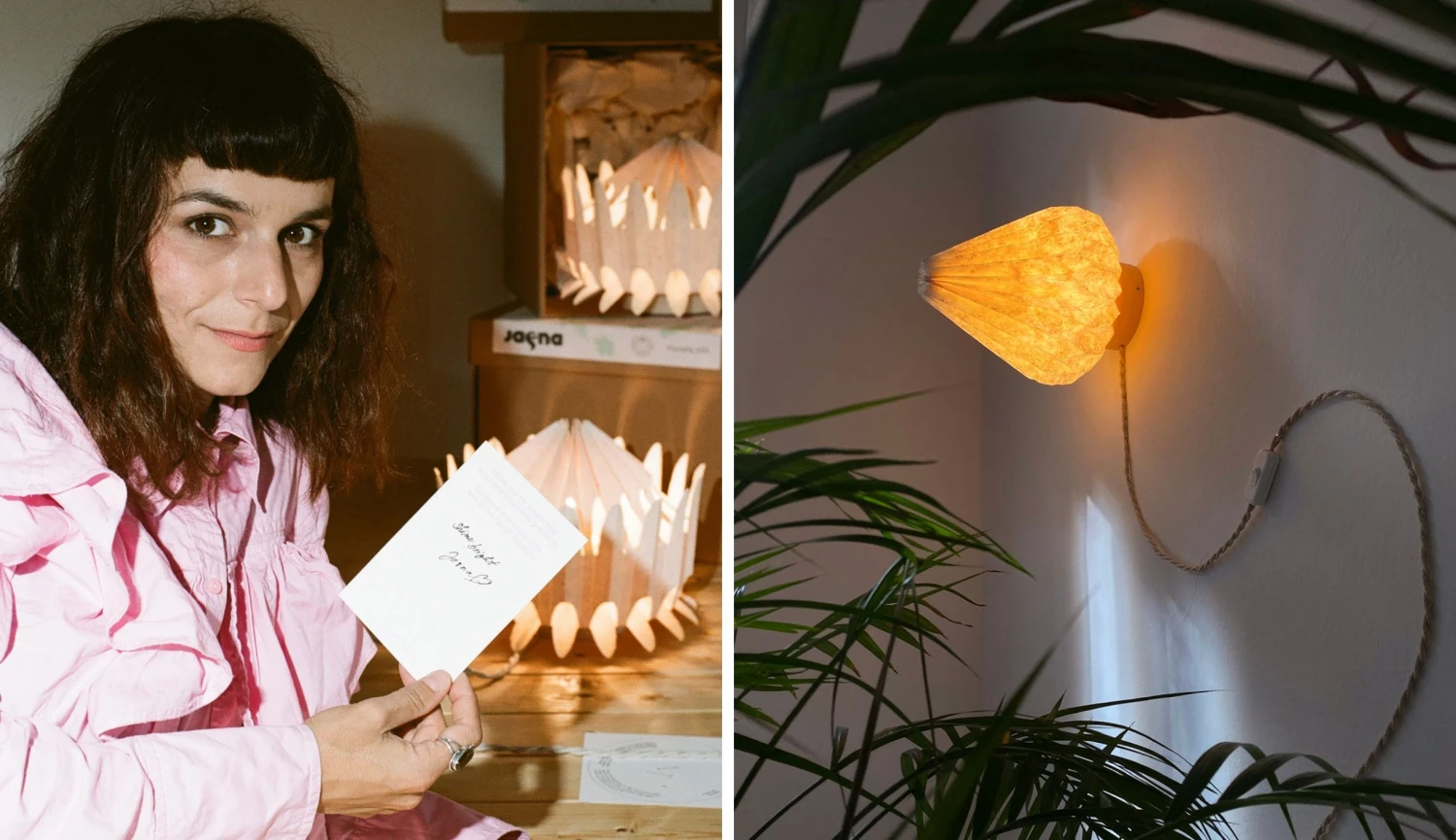 Světelná nika. Michaela Doležalová tvoří lampy z&nbsp;květin i&nbsp;pomerančových slupek