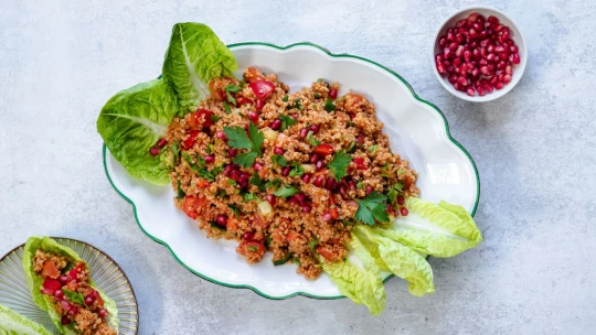 Vzpomínka na Turecko. Salát kisir jako samostatný chod i bohatá příloha k masu