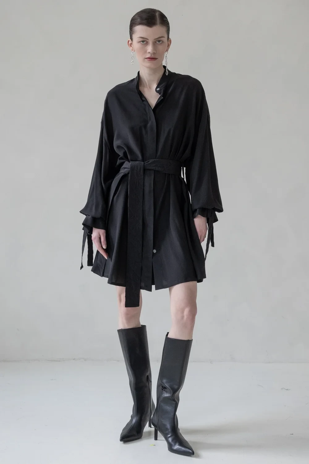 Silk Shirt Mini Dress