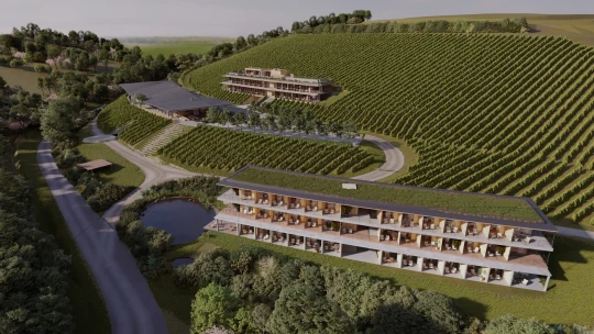 Wellness, víno a&nbsp;útěk mezi řádky. Na jižní Moravě otevřel nový půlmiliardový resort 
