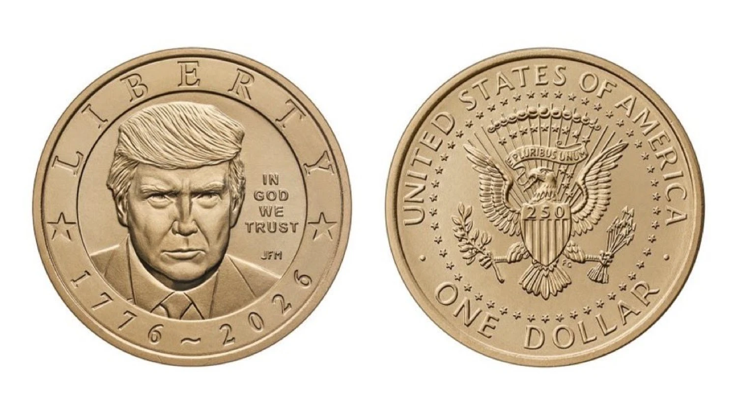 Trumpova tvář je na nové dolarové minci. Americká vláda tím porušila dvousetletou tradici