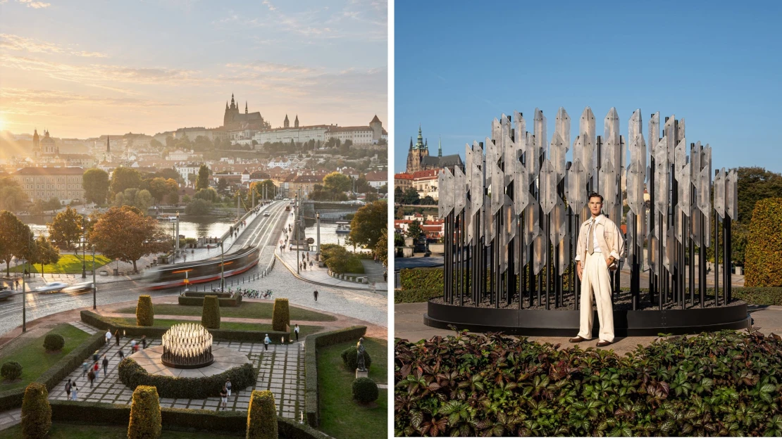 Rozsvítil náměstí Jana Palacha. Lidé si přejí, aby tu instalace zůstala, říká designér